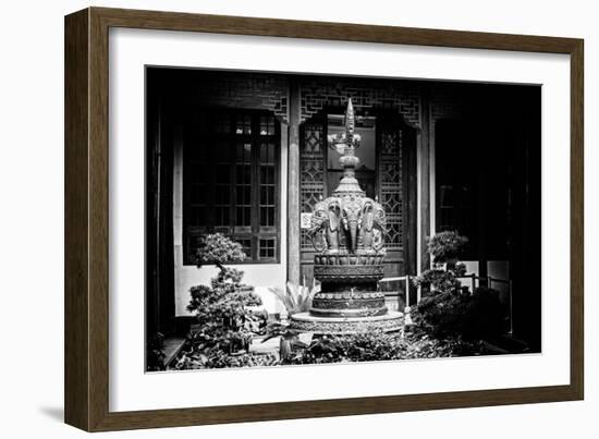 China 10MKm2 Collection - Buddhist Temple - Elephant Statue-Philippe Hugonnard-Framed Photographic Print