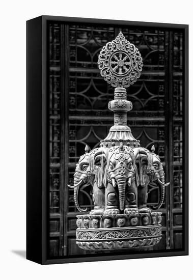 China 10MKm2 Collection - Buddhist Temple - Elephant Statue-Philippe Hugonnard-Framed Premier Image Canvas