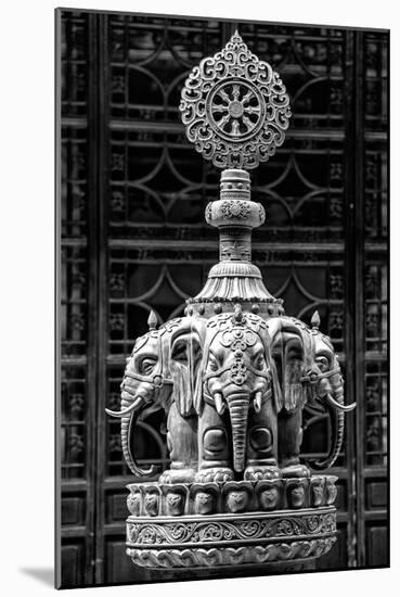 China 10MKm2 Collection - Buddhist Temple - Elephant Statue-Philippe Hugonnard-Mounted Photographic Print