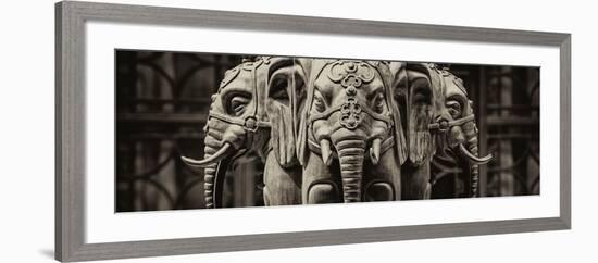 China 10MKm2 Collection - Buddhist Temple - Elephant Statue-Philippe Hugonnard-Framed Photographic Print