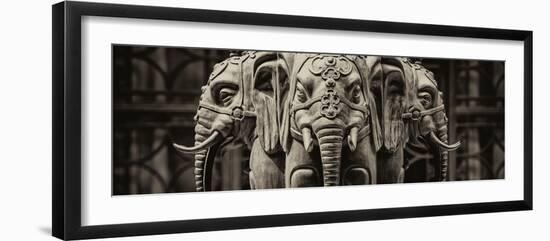 China 10MKm2 Collection - Buddhist Temple - Elephant Statue-Philippe Hugonnard-Framed Photographic Print