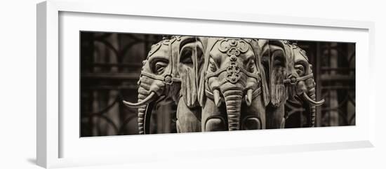 China 10MKm2 Collection - Buddhist Temple - Elephant Statue-Philippe Hugonnard-Framed Photographic Print