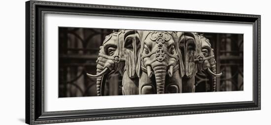 China 10MKm2 Collection - Buddhist Temple - Elephant Statue-Philippe Hugonnard-Framed Photographic Print