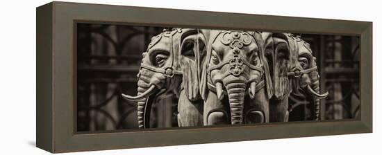 China 10MKm2 Collection - Buddhist Temple - Elephant Statue-Philippe Hugonnard-Framed Premier Image Canvas