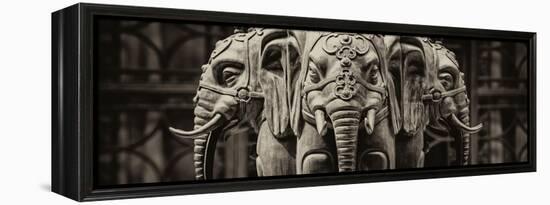 China 10MKm2 Collection - Buddhist Temple - Elephant Statue-Philippe Hugonnard-Framed Premier Image Canvas