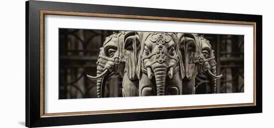 China 10MKm2 Collection - Buddhist Temple - Elephant Statue-Philippe Hugonnard-Framed Premium Photographic Print