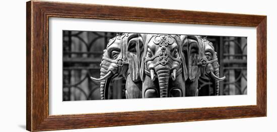 China 10MKm2 Collection - Buddhist Temple - Elephant Statue-Philippe Hugonnard-Framed Photographic Print