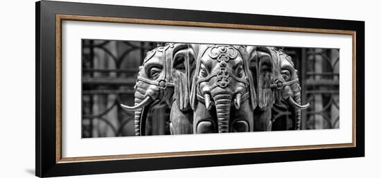 China 10MKm2 Collection - Buddhist Temple - Elephant Statue-Philippe Hugonnard-Framed Photographic Print