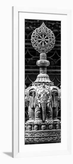 China 10MKm2 Collection - Buddhist Temple - Elephant Statue-Philippe Hugonnard-Framed Photographic Print