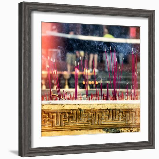 China 10MKm2 Collection - Buddhist Temple with Incense Burning-Philippe Hugonnard-Framed Photographic Print