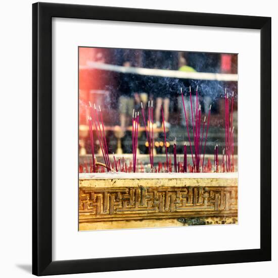 China 10MKm2 Collection - Buddhist Temple with Incense Burning-Philippe Hugonnard-Framed Photographic Print