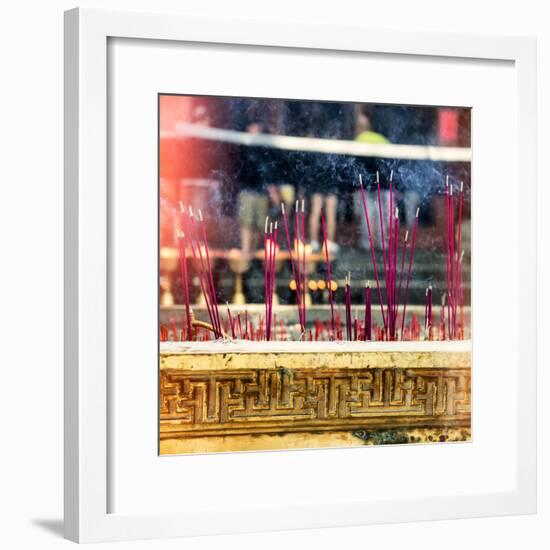 China 10MKm2 Collection - Buddhist Temple with Incense Burning-Philippe Hugonnard-Framed Photographic Print