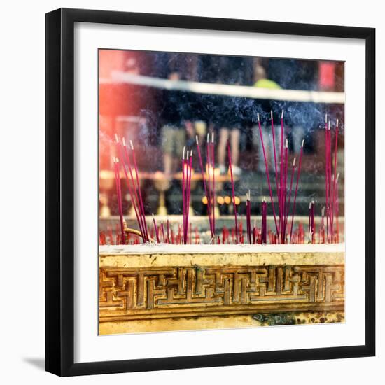 China 10MKm2 Collection - Buddhist Temple with Incense Burning-Philippe Hugonnard-Framed Photographic Print