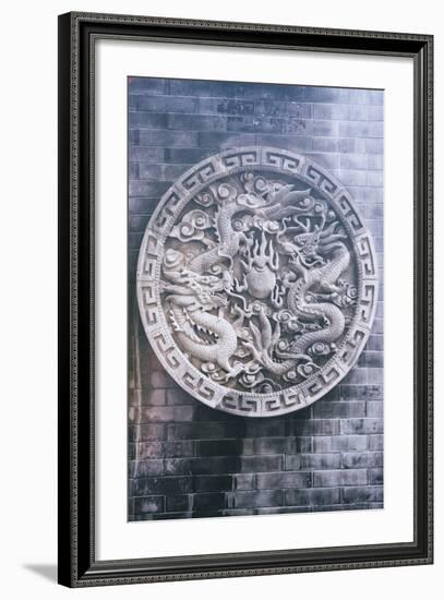 China 10MKm2 Collection - Chinese ancient Sculpture Dragons-Philippe Hugonnard-Framed Photographic Print