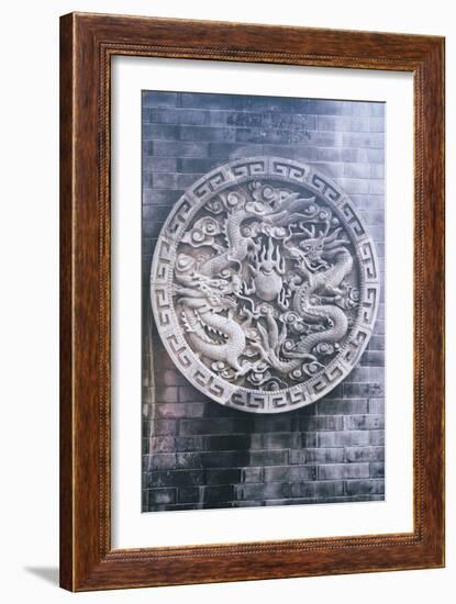 China 10MKm2 Collection - Chinese ancient Sculpture Dragons-Philippe Hugonnard-Framed Photographic Print