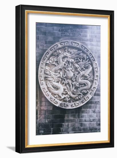 China 10MKm2 Collection - Chinese ancient Sculpture Dragons-Philippe Hugonnard-Framed Photographic Print