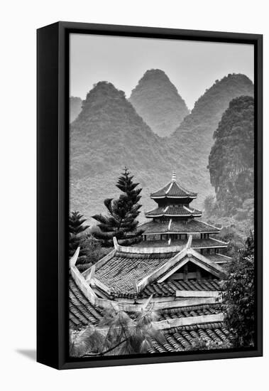 China 10MKm2 Collection - Chinese Buddhist Temple with Karst Mountains-Philippe Hugonnard-Framed Premier Image Canvas