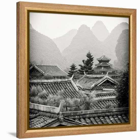 China 10MKm2 Collection - Chinese Buddhist Temple with Karst Mountains-Philippe Hugonnard-Framed Premier Image Canvas