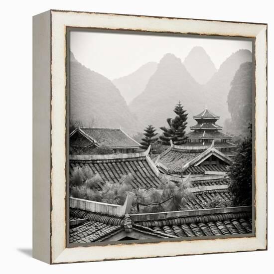 China 10MKm2 Collection - Chinese Buddhist Temple with Karst Mountains-Philippe Hugonnard-Framed Premier Image Canvas