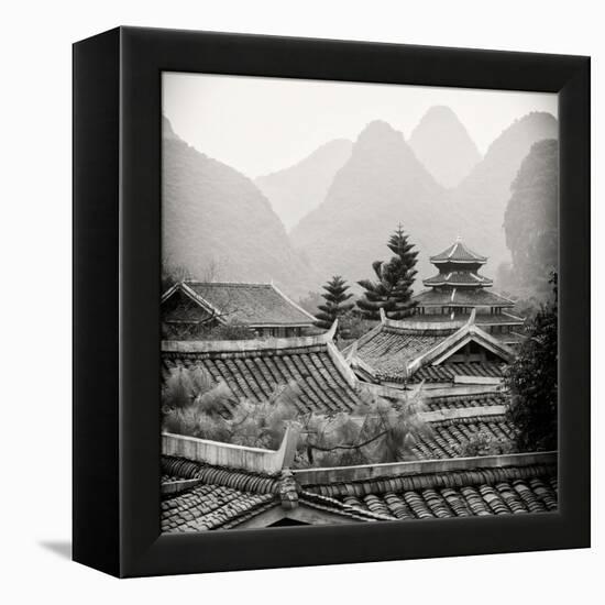 China 10MKm2 Collection - Chinese Buddhist Temple with Karst Mountains-Philippe Hugonnard-Framed Premier Image Canvas