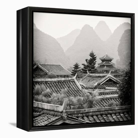 China 10MKm2 Collection - Chinese Buddhist Temple with Karst Mountains-Philippe Hugonnard-Framed Premier Image Canvas