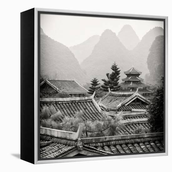 China 10MKm2 Collection - Chinese Buddhist Temple with Karst Mountains-Philippe Hugonnard-Framed Premier Image Canvas