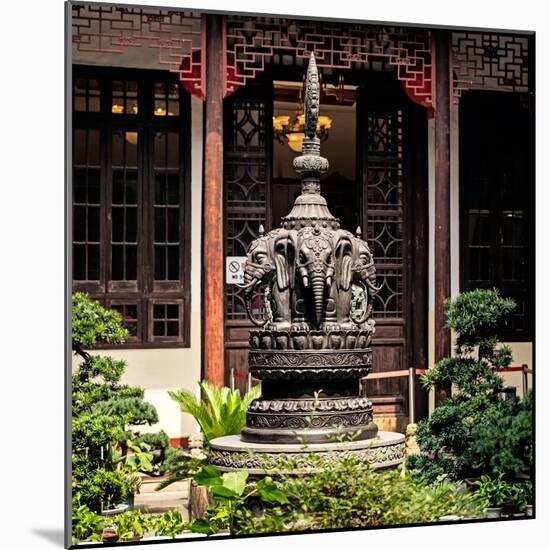 China 10MKm2 Collection - Detail Buddhist Temple - Elephant Statue-Philippe Hugonnard-Mounted Photographic Print