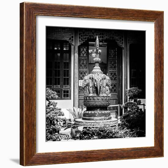 China 10MKm2 Collection - Detail Buddhist Temple - Elephant Statue-Philippe Hugonnard-Framed Photographic Print