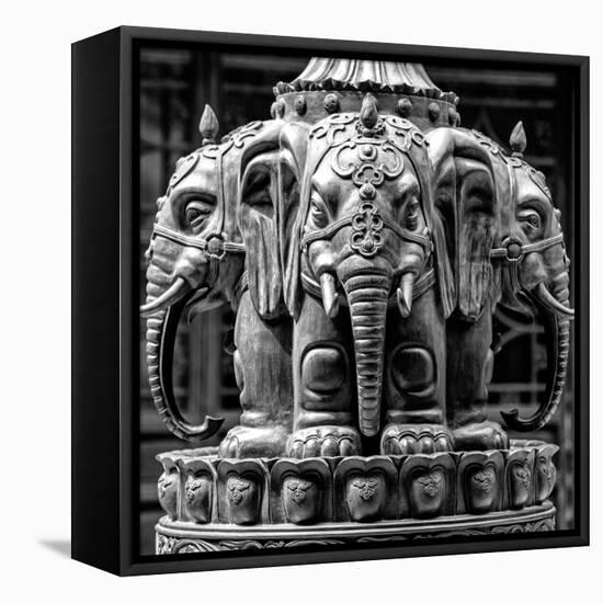 China 10MKm2 Collection - Detail Buddhist Temple - Elephant Statue-Philippe Hugonnard-Framed Premier Image Canvas