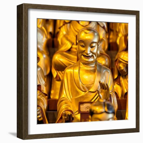 China 10MKm2 Collection - Gold Buddhist Statue in Longhua Temple-Philippe Hugonnard-Framed Photographic Print