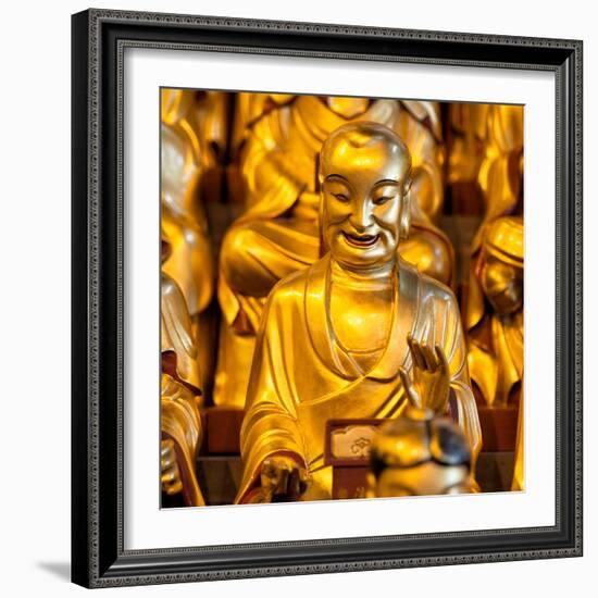 China 10MKm2 Collection - Gold Buddhist Statue in Longhua Temple-Philippe Hugonnard-Framed Photographic Print