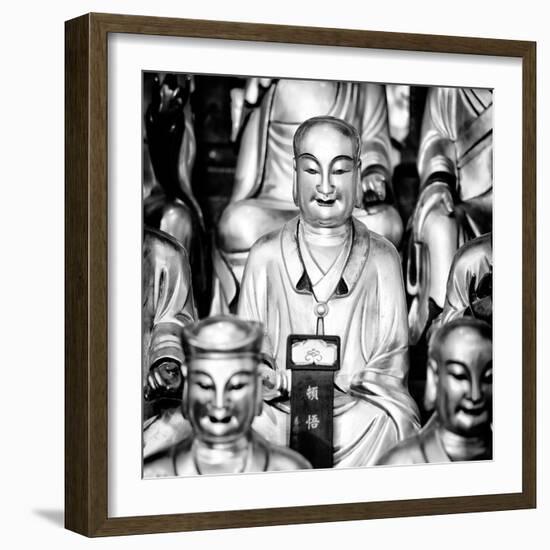 China 10MKm2 Collection - Gold Buddhist Statue in Longhua Temple-Philippe Hugonnard-Framed Photographic Print