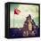 China 10MKm2 Collection - Great Wall with the Chinise Flag-Philippe Hugonnard-Framed Premier Image Canvas