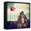 China 10MKm2 Collection - Great Wall with the Chinise Flag-Philippe Hugonnard-Framed Premier Image Canvas