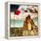 China 10MKm2 Collection - Great Wall with the Chinise Flag-Philippe Hugonnard-Framed Premier Image Canvas