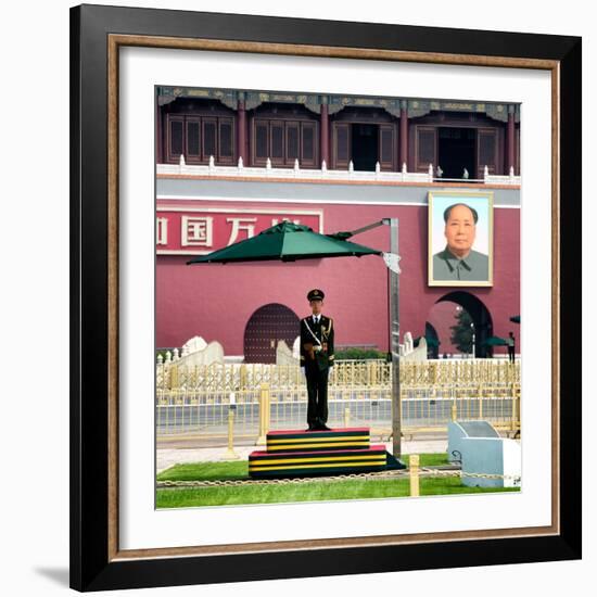 China 10MKm2 Collection - Guard in the Tiananmen Square - Beijing-Philippe Hugonnard-Framed Photographic Print