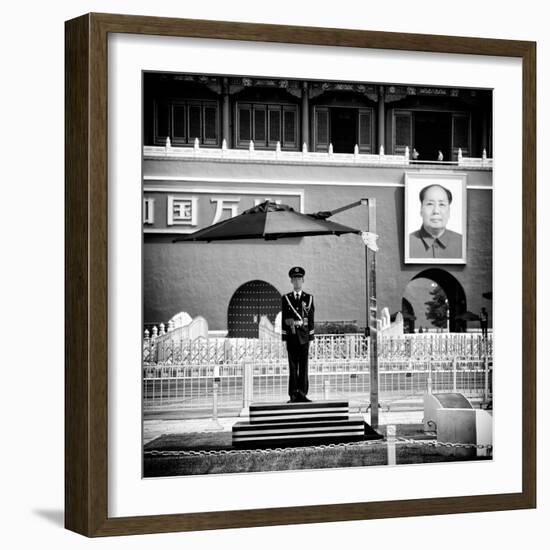 China 10MKm2 Collection - Guard in the Tiananmen Square - Beijing-Philippe Hugonnard-Framed Photographic Print