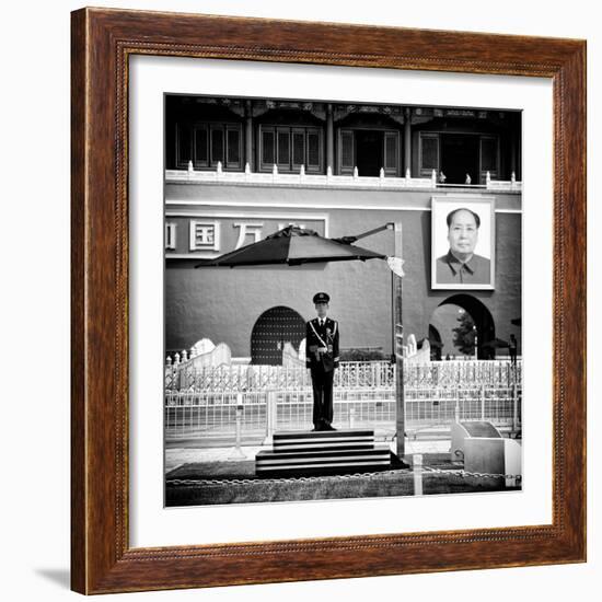 China 10MKm2 Collection - Guard in the Tiananmen Square - Beijing-Philippe Hugonnard-Framed Photographic Print