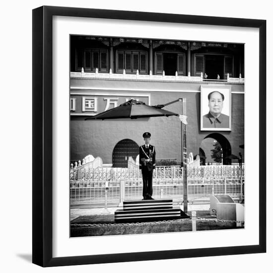 China 10MKm2 Collection - Guard in the Tiananmen Square - Beijing-Philippe Hugonnard-Framed Photographic Print