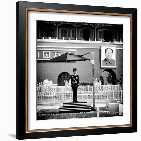 China 10MKm2 Collection - Guard in the Tiananmen Square - Beijing-Philippe Hugonnard-Framed Photographic Print