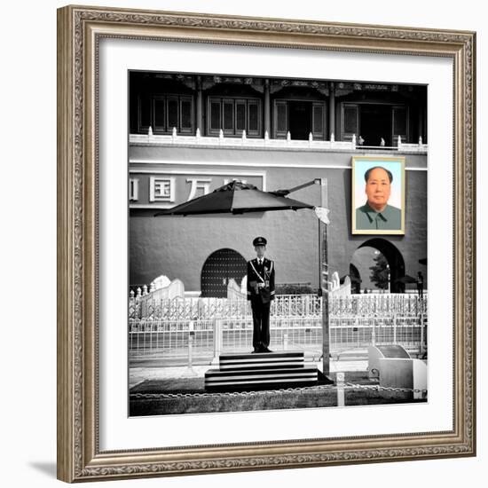 China 10MKm2 Collection - Guard in the Tiananmen Square - Beijing-Philippe Hugonnard-Framed Photographic Print