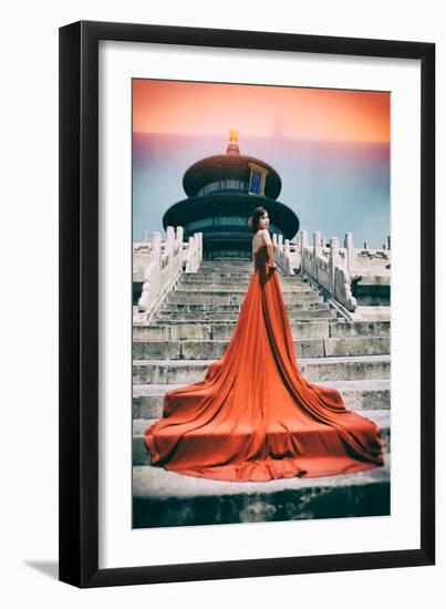 China 10MKm2 Collection - Instants Of Series - Fashion Red-Philippe Hugonnard-Framed Photographic Print