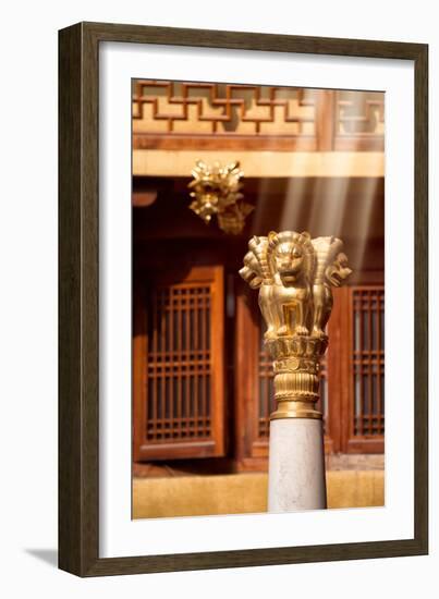 China 10MKm2 Collection - Instants Of Series - Gold Lions-Philippe Hugonnard-Framed Photographic Print