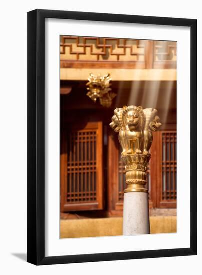 China 10MKm2 Collection - Instants Of Series - Gold Lions-Philippe Hugonnard-Framed Photographic Print