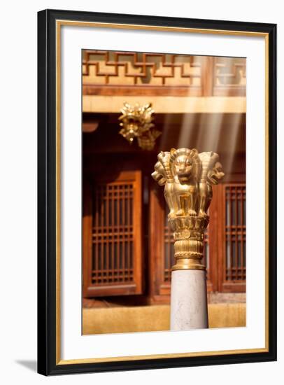 China 10MKm2 Collection - Instants Of Series - Gold Lions-Philippe Hugonnard-Framed Photographic Print