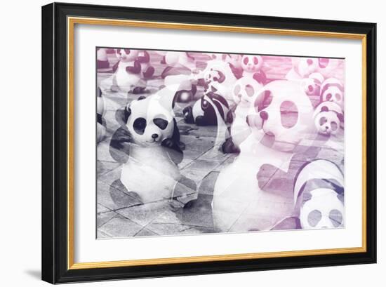 China 10MKm2 Collection - Instants Of Series - Psychedelic Pandas-Philippe Hugonnard-Framed Photographic Print