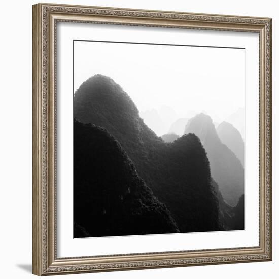 China 10MKm2 Collection - Karst Mountains at Sunset - Yangshuo-Philippe Hugonnard-Framed Photographic Print