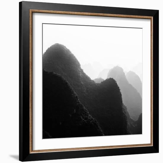 China 10MKm2 Collection - Karst Mountains at Sunset - Yangshuo-Philippe Hugonnard-Framed Photographic Print