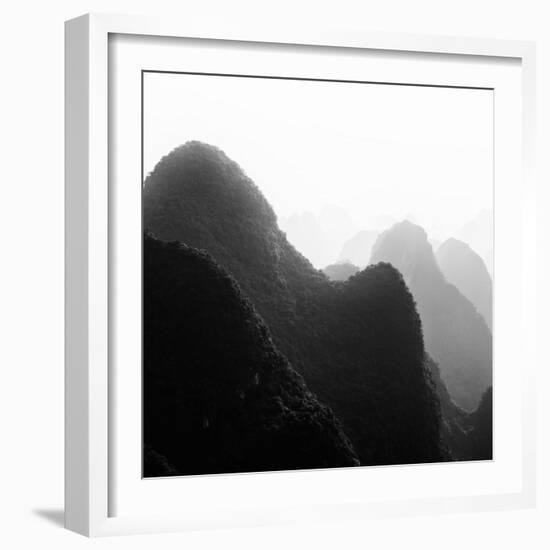 China 10MKm2 Collection - Karst Mountains at Sunset - Yangshuo-Philippe Hugonnard-Framed Photographic Print