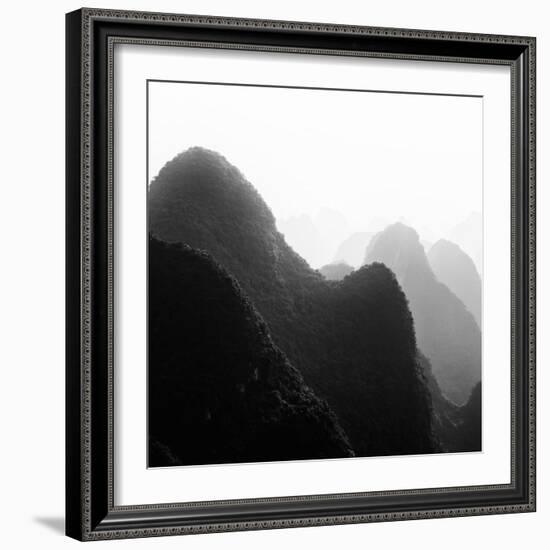 China 10MKm2 Collection - Karst Mountains at Sunset - Yangshuo-Philippe Hugonnard-Framed Photographic Print